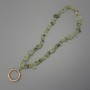 Prehnite Chip Keyring 4-10x2-4mm+/- Ring, 24mm Diameter at Eyelet, Length 40cm (Bead Length 37cm)
