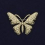 Butterfly Brooch Golden Metal 41x30mm+