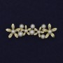 Little Flowers Pearl Brooch Gold-Tone Metal 55x17mm+