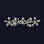 Little Flowers Pearl Brooch Silver-Tone Metal 55x17mm+