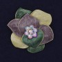 Brooch Pendant Flower Multicoloured Enamel Rhinestones 48mm+/- Gold-Tone Metal