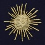 Accent Sun Brooch, Golden Pearlescent Colour, Gold-tone Metal 65mm+