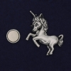 Magnetic Brooch Unicorn Silver-tone Metal 50x35mm+