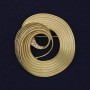 Accent Brooch Gold Pearlescent Colour Iridescent Rhinestones Gold-Tone Metal 48x45mm+