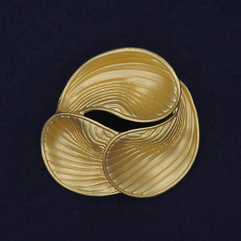 Accent Brooch Gold Pearlescent Gold-Tone Metal 44mm+