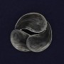 Accent Brooch Grey Enamel Silver-Tone Metal 44mm+