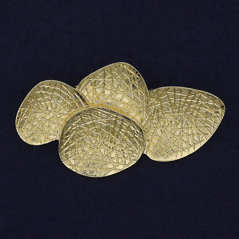 Accent Brooch Gold-Tone Metal 64x36mm+