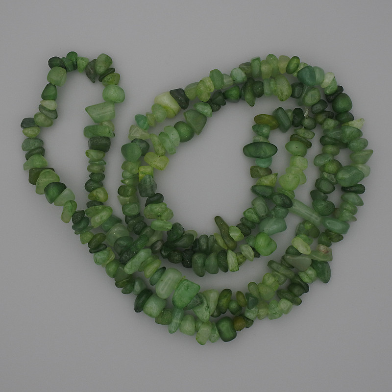 Tinted Quartz Chip Beads 7x5mm+/- on Nylon Thread, Length 78cm+