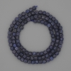 Sapphire Faceted Cube Beads on Thread, diameter 4mm+/-, length 39cm+
