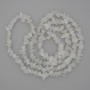White Quartz Chip Beads 5-12x3-5mm+/- on Fishing Line, Length 78cm+