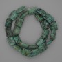 African Turquoise Rectangle Beads, 15-18x12mm+/- on Fishing Line, Length 40cm+