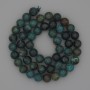African Turquoise Smooth Round Beads, 8mm Diameter on Thread, Length 39cm+