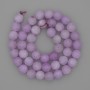 Lavender Amethyst Smooth Round Beads on Thread, diameter 8mm+/-, length 38cm+