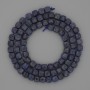 Sapphire Beads on Thread Faceted Cube, Diameter 4-5mm+/-, Length 39cm+
