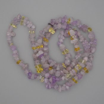 Ametrine Chip Beads, diameter 7-12x3-5mm+-, length 80cm+- on Fishing Line
