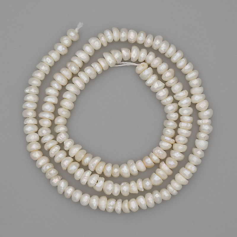 Natural River Pearl Beads 8x2-3mm+/-, length 35cm+/- on a thread