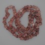 Strawberry Quartz Chip Beads, 8-12x3-6mm+/- Diameter, Length 80cm+/- on Fishing Line