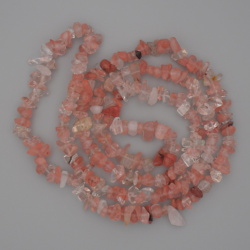 Chalcedony Chip Beads, Diameter 8-10x2-5mm+/-, Length 80cm+/- on Nylon Thread