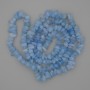 Aquamarine Chip Beads, diameter 7-12x3-5mm+-, length 80cm+- on fishing line