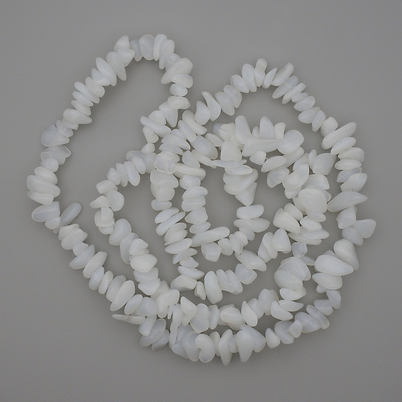 Moonstone Chip Beads, Diameter 7-14x4-6mm+/-, Length 76cm+/- on Nylon Thread