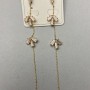 Xuping Earrings with White Crystals, length 9.5cm+/-, 18K Gold Plated