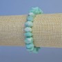 Amazonite Bracelet, Faceted Rondelle, Diameter 10x6mm+-, Length 18cm+- (Stretch)