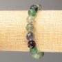 Fluorite Bracelet, Natural Stone Faceted Beads, Diameter 10mm+-, Length 18cm (Stretch)