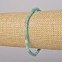 Amazonite Bracelet, Natural Stone Cylinders, Diameter 4x4mm+-, Length 18cm+- (Stretch)