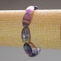 Fluorite Bracelet, Natural Stone Oval, Diameter 10x20mm+-, Length 18cm (Stretch)