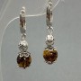 Amber Bead Earrings, diameter 8mm+-, length 35mm+