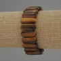 Tiger's Eye Bracelet, link beads, diameter 20x8mm+/-, length 18cm+/- stretch