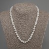 White Quartz Necklace, Faceted Cube Beads, diameter approx. 6mm, length approx. 50mm, with clasp