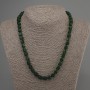 Chrysoprase Cube Necklace, diameter 7mm+/-, length 50mm+/- with clasp