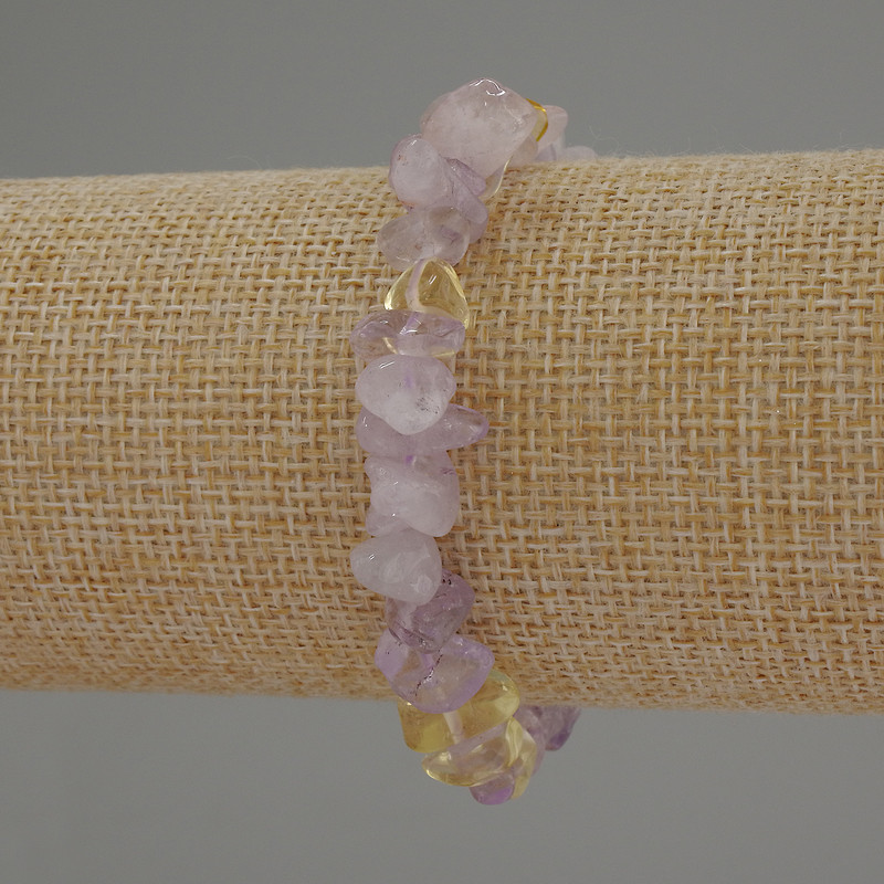 Amethyst Chip Bracelet, diameter 6-12x2-5mm+-, length 18cm+-, stretch