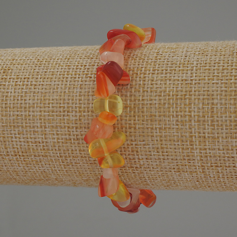Assorted Chip Bracelet, diameter 8-12x4mm+-, length 18mm+-, stretch