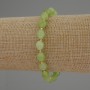 Chrysolite Olivine Bracelet, Faceted Nugget Beads, diameter approx. 8x6mm, seed beads 3mm+-, length 18cm, stretch