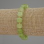 Chrysolite Olivine Bracelet, Faceted Cube Beads, diameter approx. 8x8mm, seed beads 3mm+-, length 18cm, stretch