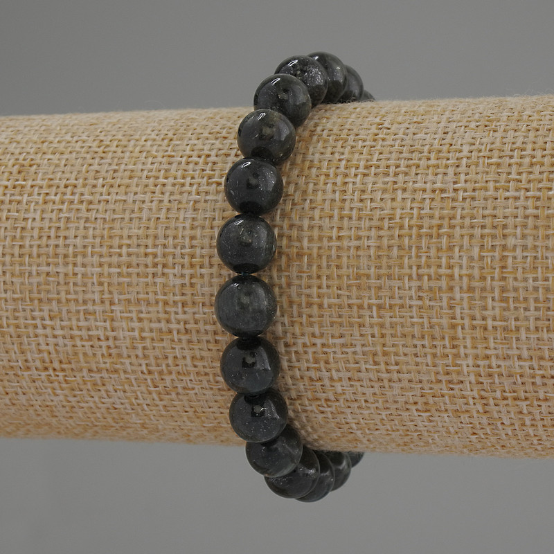 Emerald Fuchsite (Muscovite) Bracelet, smooth round beads, diameter 8mm+/-, length 18cm stretch