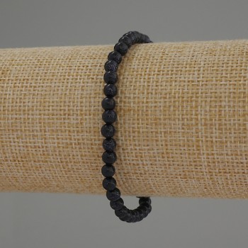 Aventurine "Cairo Night" Bracelet, smooth bead 4mm+-, length 18cm, stretch
