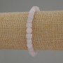 Kunzite Faceted Cube Bracelet, diameter 6mm+-, length 18cm stretch
