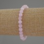 Kunzite Bracelet, smooth round beads, diameter 6mm+/-, length 18cm stretch