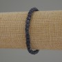 Faceted Sapphire Bracelet, cube, diameter 5mm+-, length 18cm, stretch