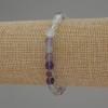 Natural Fluorite Bracelet, faceted bead, diameter 6mm+-, length 18cm+-, stretch