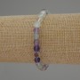 Natural Fluorite Bracelet, faceted bead, diameter 6mm+-, length 18cm+-, stretch