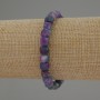 Natural Fluorite Bracelet, Faceted Cube Beads, diameter approx. 7mm, length approx. 18cm, stretch