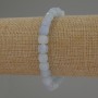 Aquamarine Bracelet, Faceted Cube Beads, diameter approx. 7x7mm, length 18cm, stretch