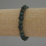 Green Jasper Faceted Cube Bracelet, diameter 7mm+/-, length 18cm stretch