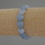 Aquamarine Heart Bracelet, diameter 12mm+-, length 18cm+-, stretch