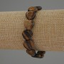 Tiger's Eye Heart Bracelet, diameter 12mm+/-, length 18cm+/- stretch