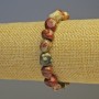 Red Jasper Tumbled Bracelet with Geode Inclusions, diameter 11x11mm+-, diameter 9x9mm+-, length 18cm stretch
